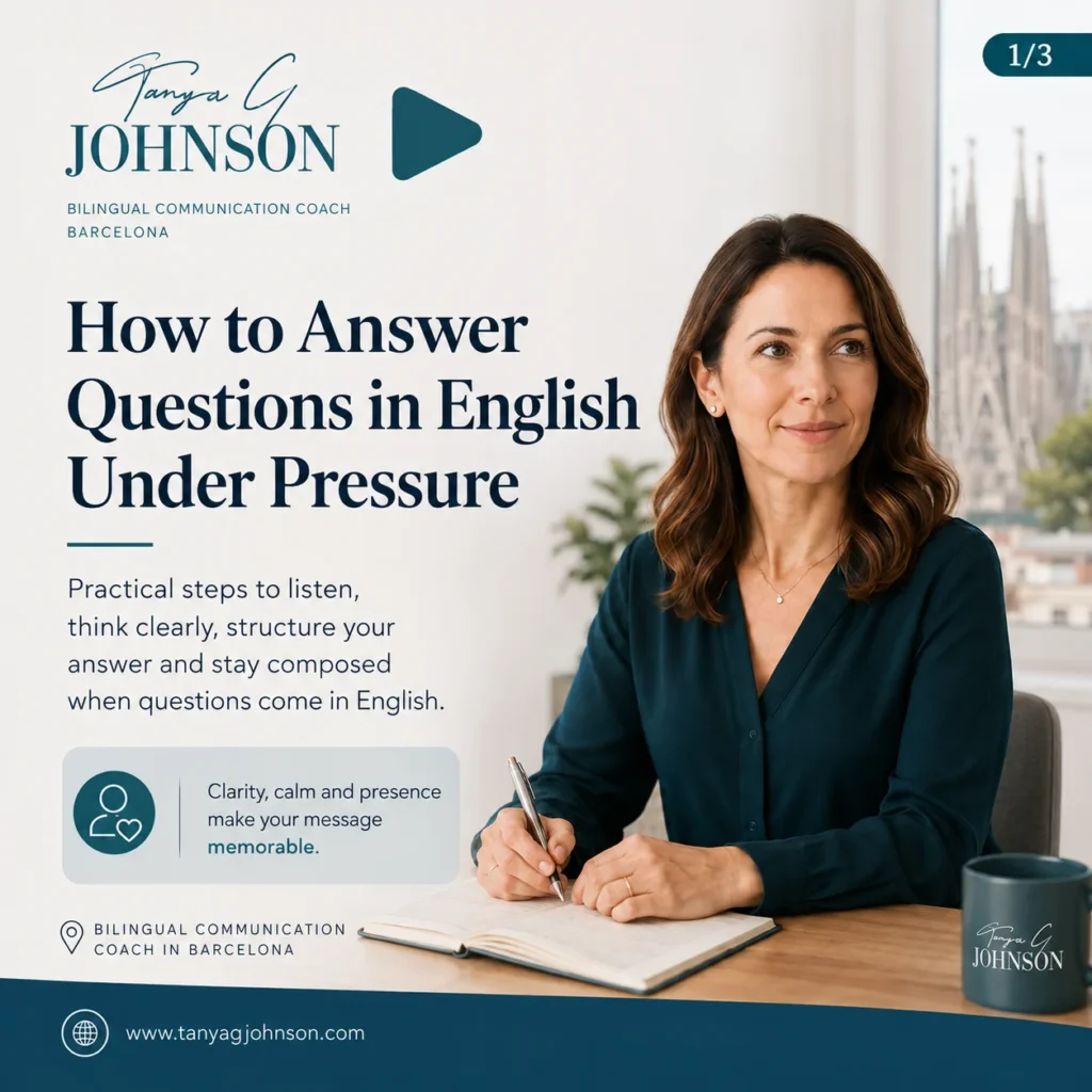 How to answer questions in English under pressure